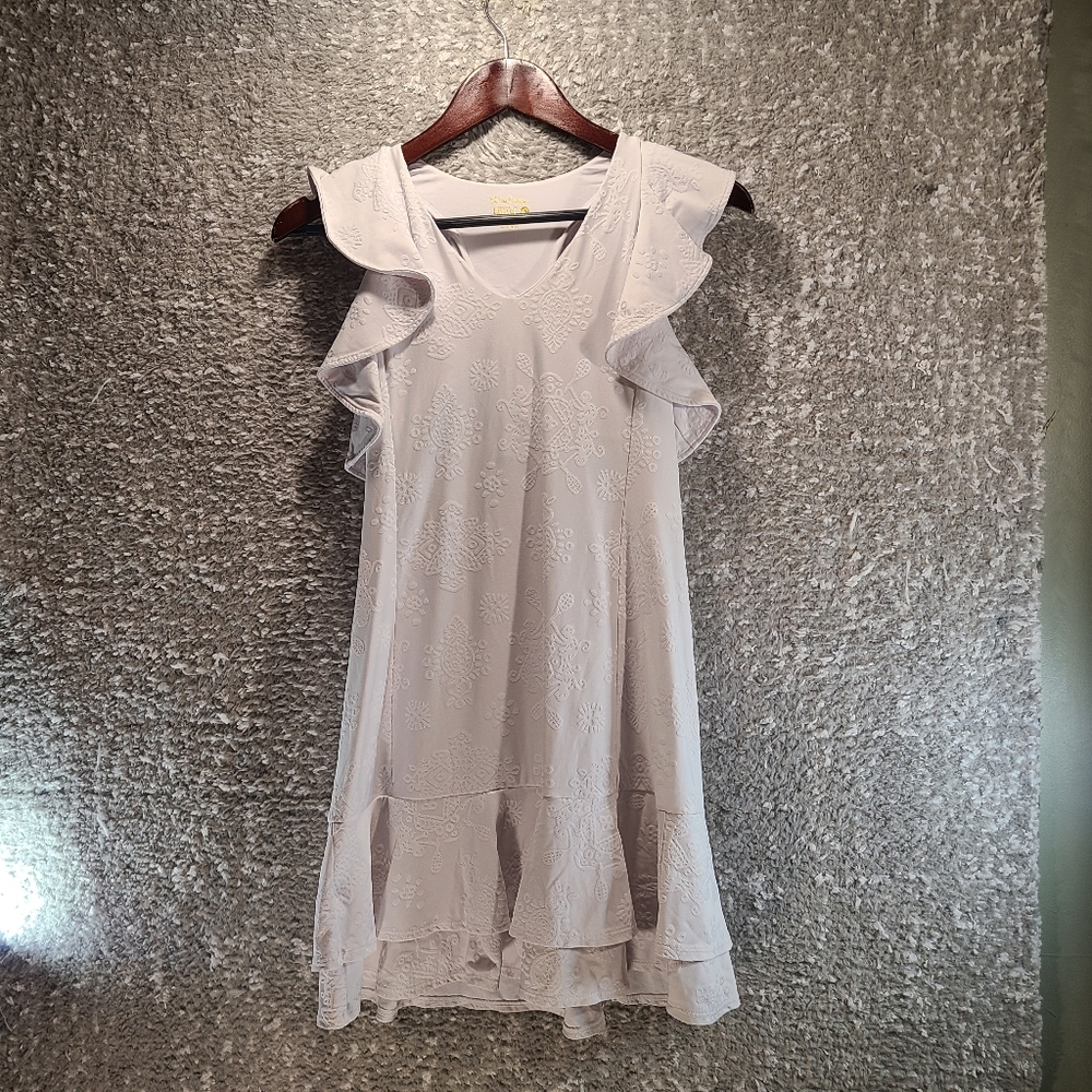 LILLY PULITZER Luxletic Women's UPF 50+ RALLY TENNIS DRESS Resort White Nylon XS